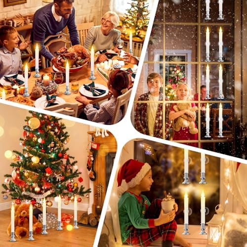 6-Pack Window Candles Battery Operated, Flameless LED Candle Lights