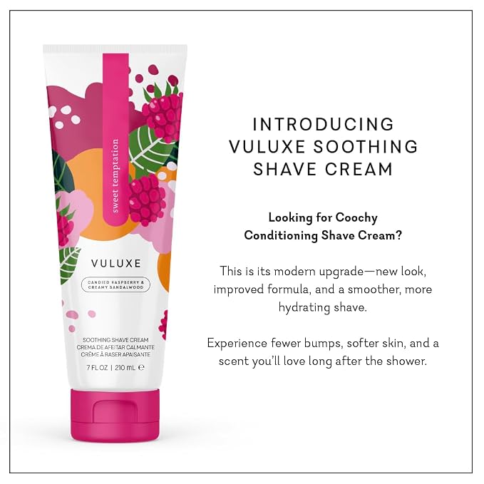 Pure Romance - Vuluxe Shaving Cream for Women - Sweet Temptation (7 fl oz) - Prevents Razor Bumps & Irritation - Orchid, Blackberries, Vanilla - Foaming Shave Cream Moisturizer - Skin Care & Self Care