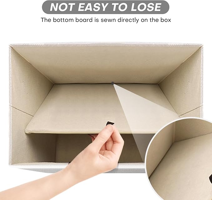 Bagnizer Large 22 Quart Linen Fabric Foldable Storage Bin Cube Organizer Basket with Flip-Top Lid & Handles, Clothes Blanket Box for Home, Office, Closet, Gray & White, 4 Pack 14.6 x 9.5 x 9.5”