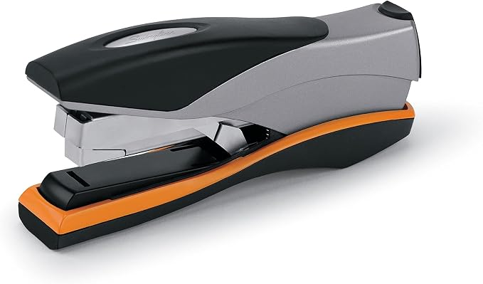 Swingline Stapler, Full Strip Desktop Stapler, 40 Sheet Capacity, Low Force, Optima 40, Silver/Black/Orange (87840)