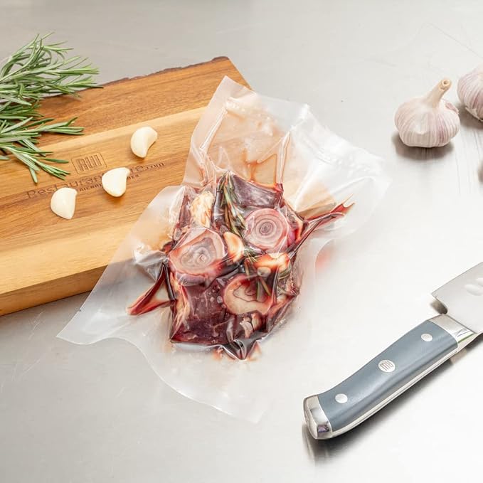 Restaurantware Fresh Hero 10 x 6 Inch Vacuum Sealer Bags 1000 Food Storage Bags - 3 mil Thick Microwavable Clear Plastic Sous Vide Bags Freezable For Storing Food Or Sous Vide Cooking