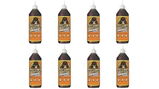 Gorilla Original Waterproof Polyurethane Glue, 36 ounce Bottle, Brown, (Pack of 8)