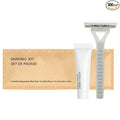 World Amenities Kraft Paper Shave Kit - Wheat Straw Dual Blade Safety Razor and Shave Cream Set (300 Pack)