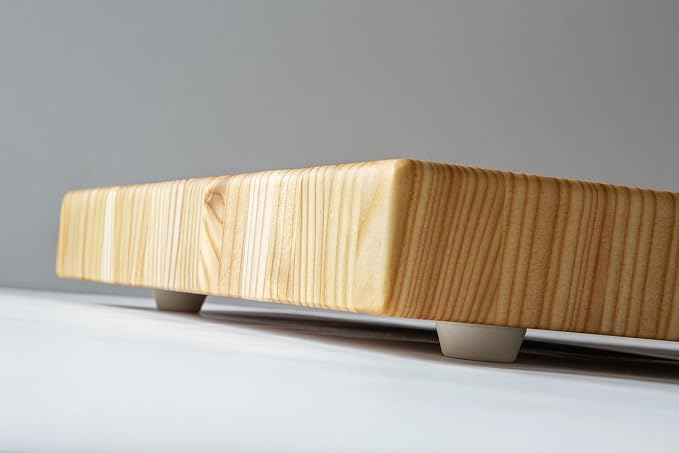 Larch Wood Canada End Grain Medium Cutting Board, Standard Line, Handcrafted for Professional Chefs & Home Cooking, 17-3/4" x 13-1/2" x 1-5/8"