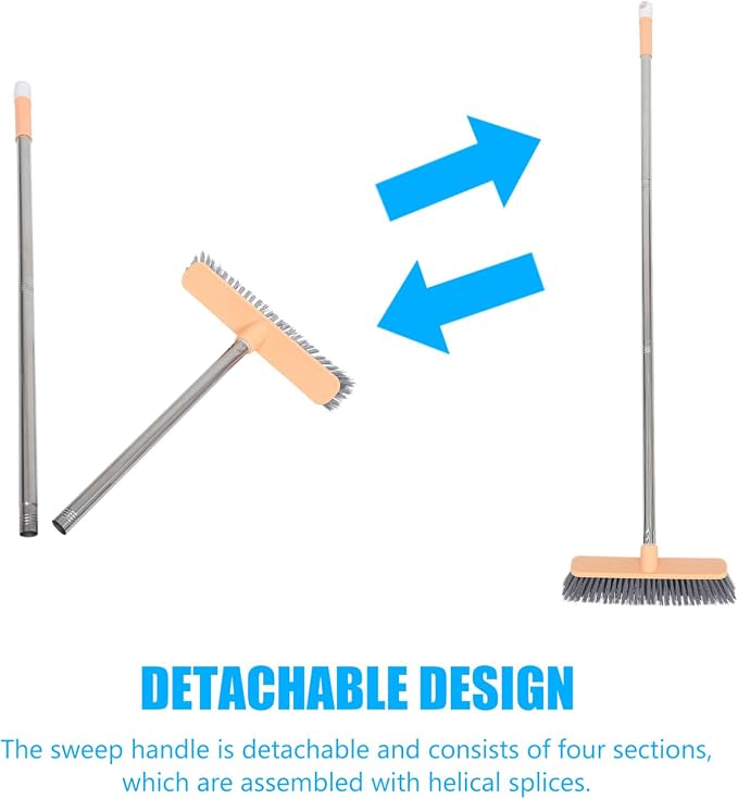 Healifty 1pc Handle Floor Sweeper Brush for Household Cleaning and Sturdy Design for Dust and Dirt Removal Kitchen Bathroom and Living Spaces
