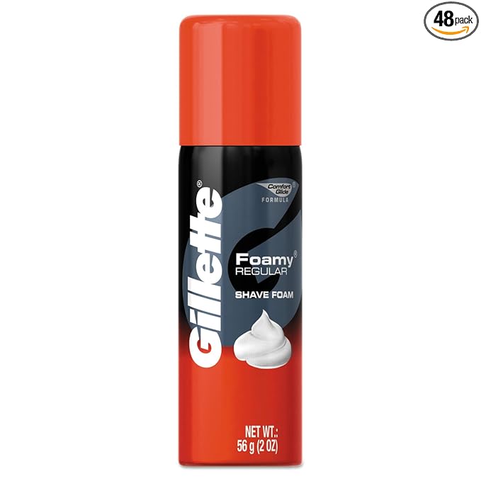 Gillette 14501 Foamy Shave Cream, Original Scent, 2 oz Aerosol, 48/Carton