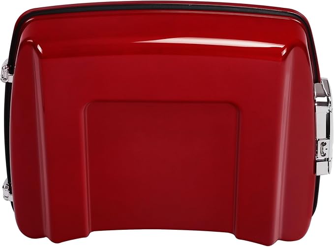 5.5" Razor Motorcycle Trunk W/Latch Key Fit For Harley 2014-2025 Touring CVO Road King Street Glide Electra Glide Ultra Limited Pack Starfire Black/Atomic Red