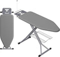 SONGMICS Folding Ironing Board Extra Wide, 18x49, 7-Level Adjustable Height Iron Board with Iron Rest, Cord Holder, Storage Rack, Steel, for Laundry Room, Gray, Borix Collection ULLB010GD01S