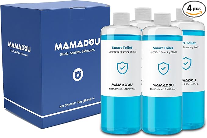 MAMADOU Smart Toilet Foaming Shield 480ml 4Pack For Toilet Bowl Cleaner Liquid Splash Control Deodorizing Foam Agent Stain-Resistant Easy Cleaning For Fresh Bathroom