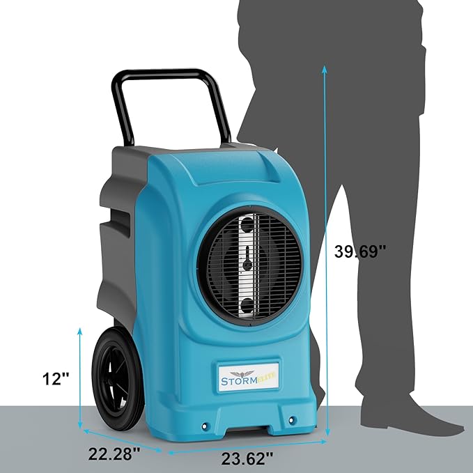 ALORAIR 270 PPD LGR Commercial Dehumidifier with Pump & Drain Hose, Portable Industrial Dehumidifiers with Wheels for Water Damage Restore, Basement, Garage, 6 Years Warranty