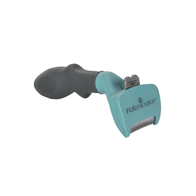 FURminator deShedding Tool For Small Cats, Long Hair, Removes Loose Hair From Shedding