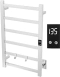 Topdattion Electric Towel Warmer | Super Thin | with Timer & Temperature Multi-Level Adjustments | Hardwired & Plug-in | 6 Bar Polished Finish