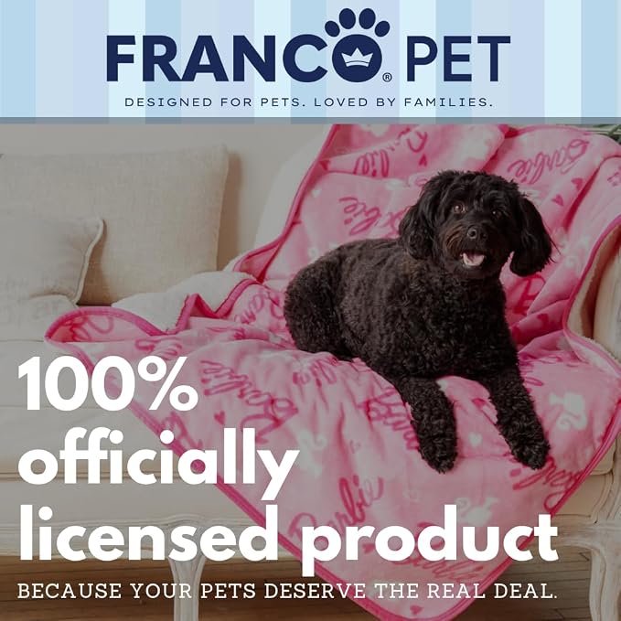 Barbie Waterproof Dog Bed Cover, Large 40x50 Pet Blanket for Furniture Bed Couch Sofa, (Officially Licensed) by Franco