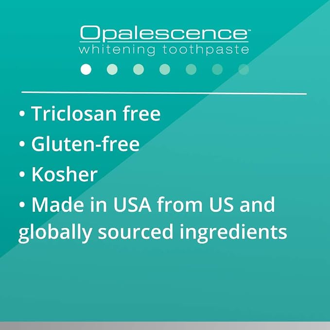 Opalescence Whitening Toothpaste for Sensitive Teeth - Oral Care, Mint Flavor, Gluten Free - 3 Pack | 4.7 oz Toothpaste With 5% Potassium Nitrate and Fluoride to Help Relieve Sensitivity, Strengthen Enamel, and Remove Stains