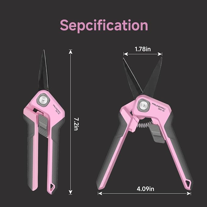 PrunePro Pruning Shears Scissors Set - Professional German Stainless Steel Hand Pruner Anti-Break Lock Ergonomic Garden Scissors for Branches Herb Flower Bonsai Garden Clipper