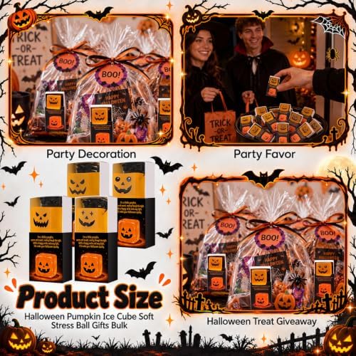 48 Sets Halloween Party Favors Relief Pumpkin Gifts Bulk for Coworkers