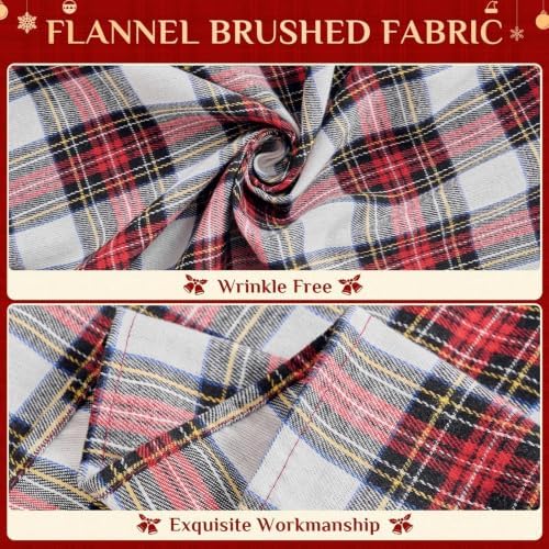 Softalker Christmas Checkered Table Runner, Red and White, 13 x 120 Inch
