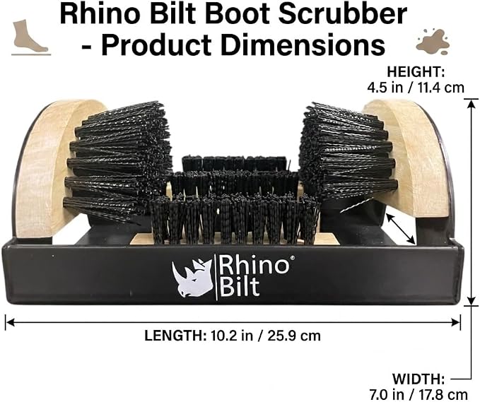 Boot Scraper, Outdoor Shoe Scrubber Cleaner, Heavy Duty Boot Brush, Deluxe Extra Wide