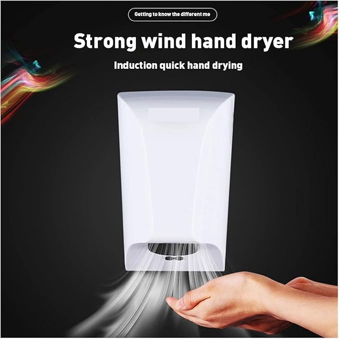 Commercial Hand Dryer, Compact Hand Dryer, High Speed Wind Quick Dryers Machine for Toilet Smart Induction Sensor Hand Dryers(Gold)
