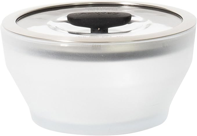 Anyday 4-Cup Microwave Cookware, Glass Container, Lid (Black Sesame) | Deep Food Storage, Stackable Airtight Steamer with Vented Lid for Microwave-Safe Reheating, Steaming Vegetables and Rice