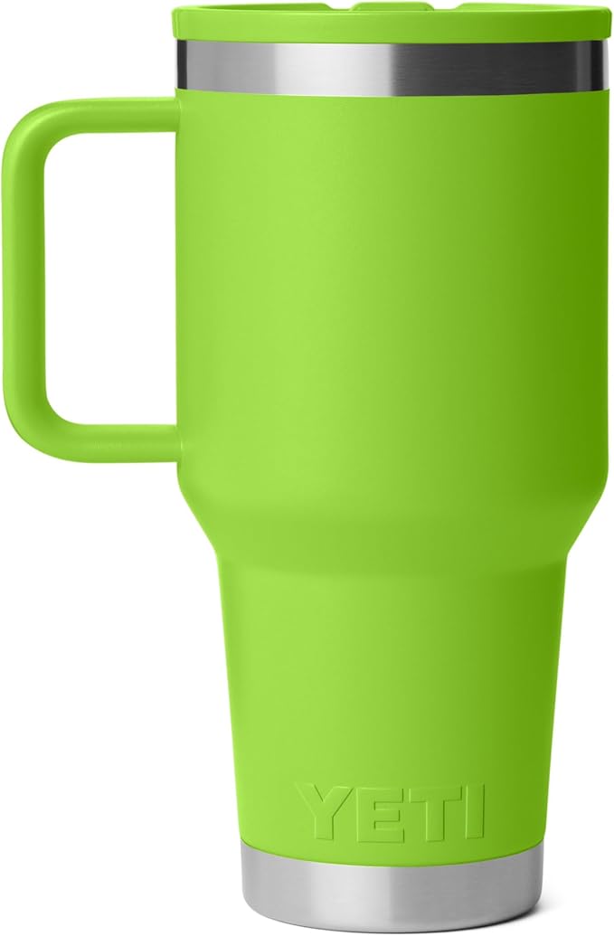 YETI Rambler 30 oz Travel Mug with Flip Straw Lid – Stainless Steel, Vacuum Insulated, Leakproof, Cup Holder Friendly, Venom