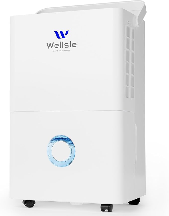 4500 Sq.ft Dehumidifier for Basement and Garage, 80 Pints Home Dehumidifier with Drain Hose and Water Tank, Quiet Dehumidifiers for Bedroom, Living Room, Office.