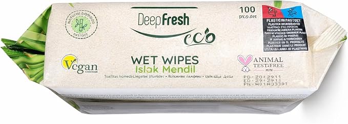 Shopping Ala Cart DeepFresh All-Purpose Surface Cleaning Wipes — 12-Pack Case (1,200 Total Wipes) — Bamboo Fiber, Durable & Lint-Free, Bleach-Free, Pop-Top Lid, Vegan