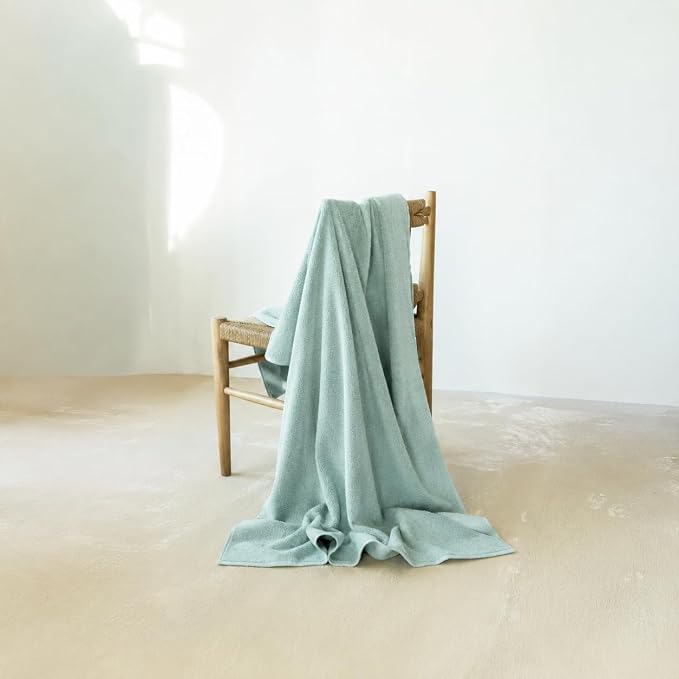 SALBAKOS 100% Turkish Cotton Bath Sheet 40x80 inch (1-Piece Seafoam Green) | Extra Large Jumbo Oversized Bathroom and Beach Towel, Super Soft Highly Absorbent Thick Premium Hotel Quality, Made in Turkey