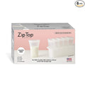 Zip Top Reusable 100% Platinum Silicone Breast Milk Storage, Made in the USA - Bag Set of 6 + Freezer Tray