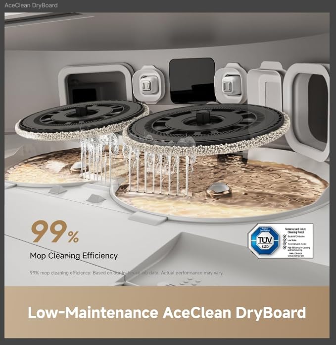 DREAME L60 Ultra FE Robot Vacuum and Mop, Auto-Empty and 100℃ Self-Cleaning Mop, 30,000Pa Suction, Obstacle Avoidance and 360° Navigation, Corner to Edge Deep Cleaning, TriCut Brush, White