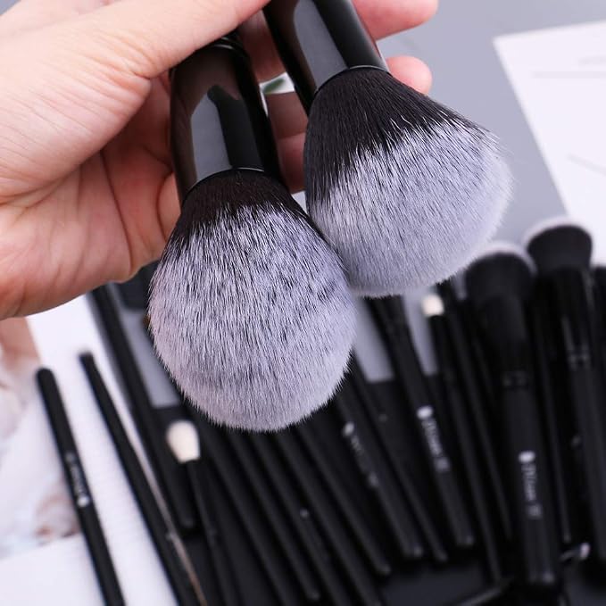 DUcare Professional Makeup Brushes Set 27Pcs | Makeup Brush Set Premium Synthetic Kabuki Foundation Blending Face Powder Blush Concealers Eye Shadows Brushes