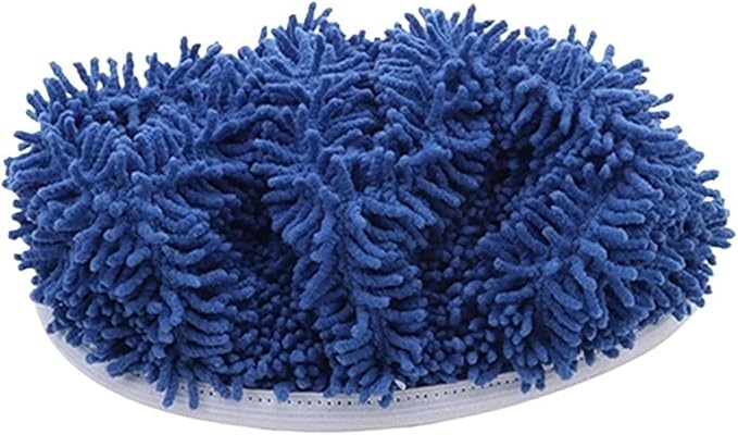2pcs Reusable Microfiber Mop Pads, Compatible for Swiffer Sweeper Dry Sweeping Cloth Washable Wet Mopping Cleaning(A-Blue)