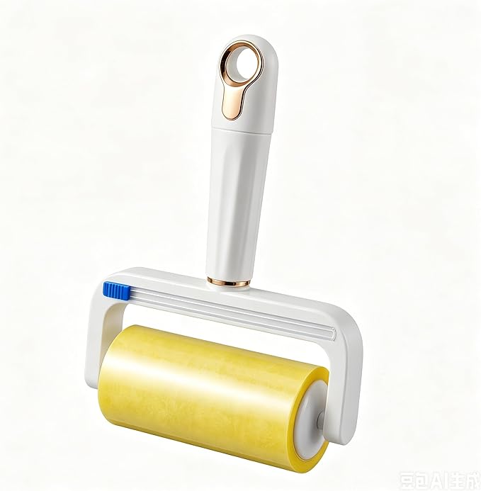 Extra Sticky Lint Roller for Pet Hair, 10cm & 16cm Wide, Tearable Reverse Roll with Reusable Handle, Strong Adhesive for Clothes, Sofa, Carpet, Furniture, Dog & Cat Hair Remover (3.94in)