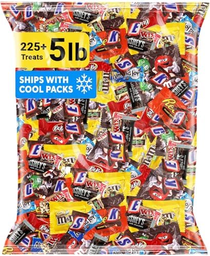 Halloween Chocolate Candy Variety Pack 5 Lb, 225+ Individually Wrapped