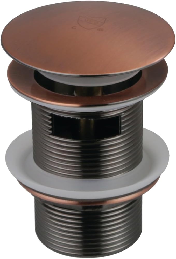 Kingston VTDESHOEAC Toe-Touch Tub Drain with Overflow, Antique Copper
