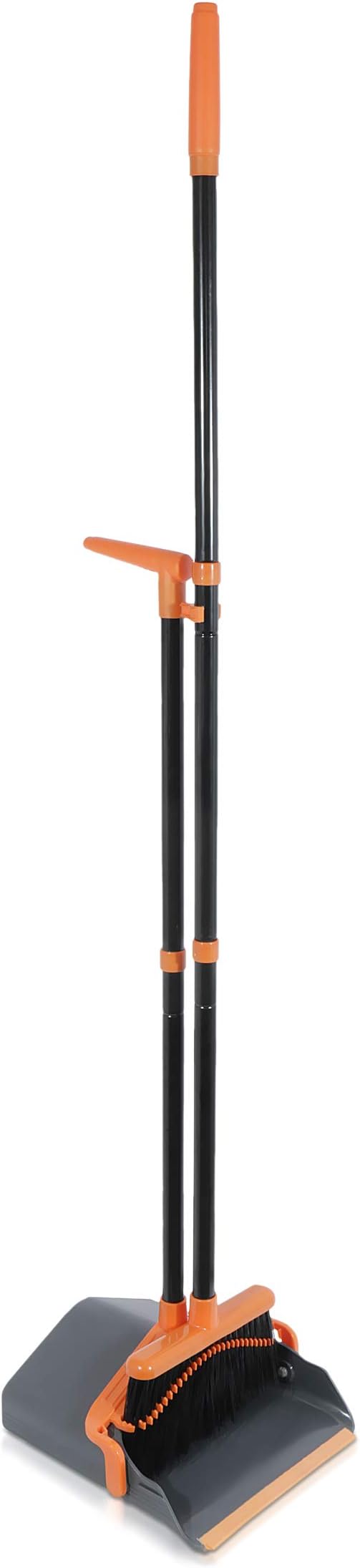Simpli-Magic 79194 Lobby Broom with Dustpan, Black/Orange