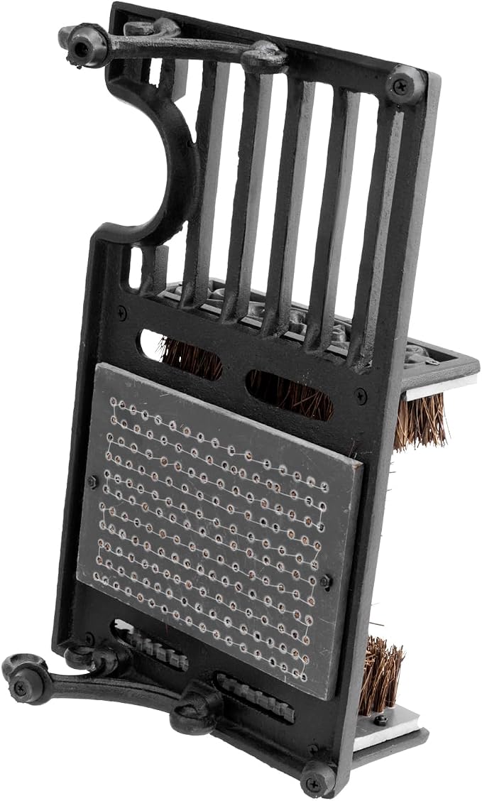 MyGift Heavy Duty Shoe Scraper and Boot Brush, Vintage Cast Iron Shoe Dirt Scrubber Cleaner/Outdoor Boot Mud Brush | Vintage Mud Scrubber Removes Dirt from Work Boots, Hiking Shoes, Rain Boots & Garden Footwear