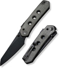 CIVIVI Vision FG Pocket Knife, 3.54" Nitro-V Reverse Tanto Blade C22036-3 | Superlock Folding Knife with Micarta Handle, Reversible Ambidextrous Clip for EDC Camping Hiking