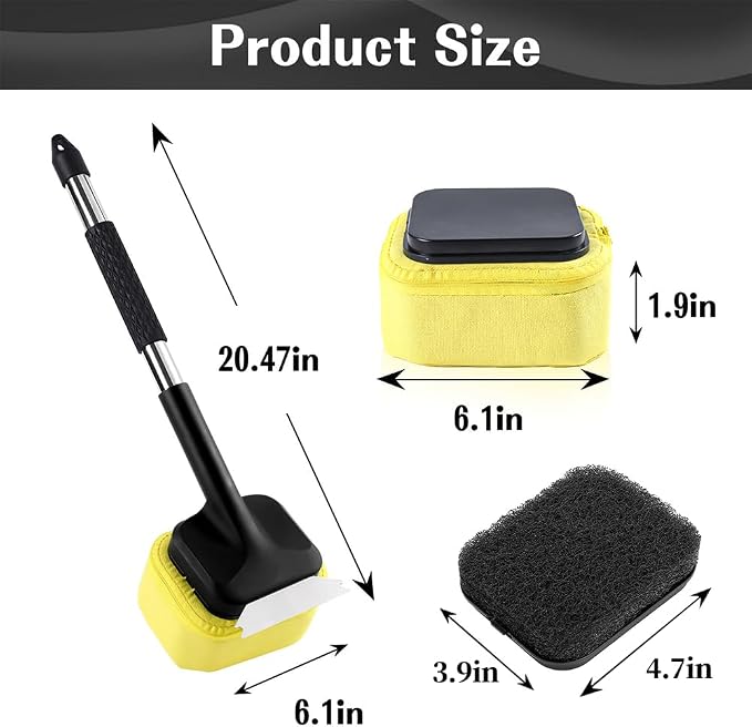 Grill Brush for Outdoor Grill,Grill Brush Bristle Free BBQ Grill Brush with Durable Scraper for Cast Iron/Stainless-Steel Grates, 2 BBQ Replaceable Grill Cleaner Brush, Gifts for Men/Dad
