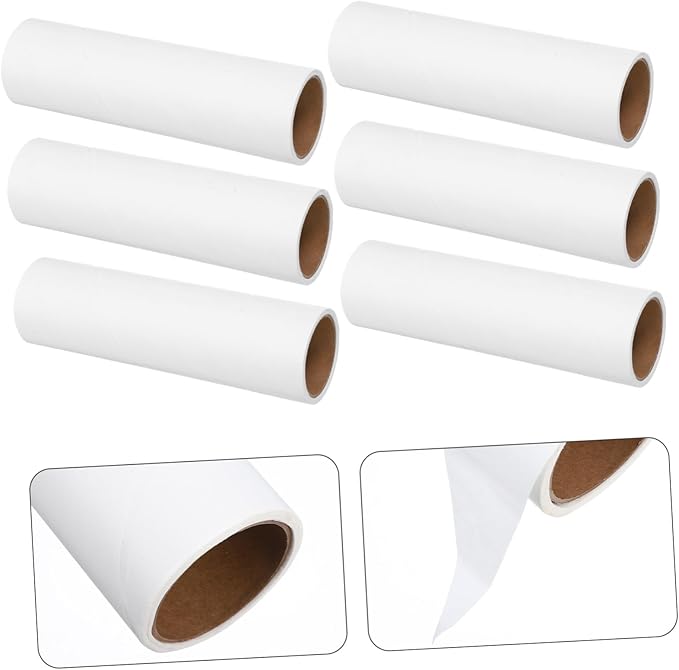 SECFOU 10rolls Lint Roller Refill Pack Wide Pet Hair Adhesive Sticky Roller for Clothes Upholstery Bed Furniture Lint Removal