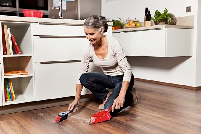 Vileda DUAC TIVA Broom with 3 Handle 2 in 1 Dustpan and Brush Set