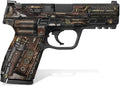Textured Vinyl Decal Skin Kit for Smith & Wesson M&P M2.0 9mm/.40 4" Compact (Steampunk)