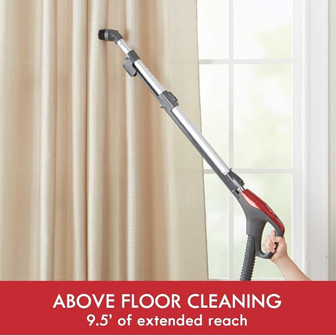 Kenmore 81414 400 Series Pet Friendly Lightweight Bagged Canister Vacuum with Extended Telescoping Wand, HEPA, Retractable Cord, and 4 Cleaning Tools-Red