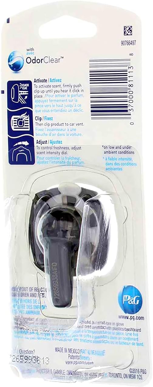 Febreze Car Vent Clip Air Freshener, Linen & Sky 1 ea (Pack of 3)