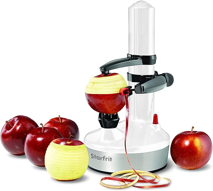 Starfrit Rotato Express 2.0 + 6 Replacement Blades | Updated Model - Electric Peeler (White)