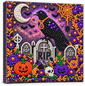 Diamond and Pearl Art Kits for Adults, Halloween Decorations, Framed Decor