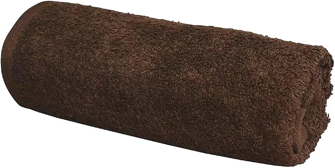 ForPro 12ct Bleach Tough Salon Towels, 16Wx27L in, Chocolate, 100% Cotton | for Salon, Spa & Gym Use, Hand Towels, Bleach-Safe Salon Towels, Absorbent Spa Towels, Barber Towels, Salon & Spa Essentials