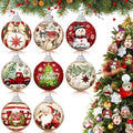 Outus 16 Pcs Christmas Ball Ornaments for Tree Merry Christmas Snow Joy Hanging Ornaments Xmas Santa Claus Snowman Balls for Tree Decoration Xmas Gifts Farmhouse Home Fireplace Decoration