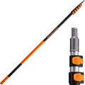 5-24 ft Long Telescoping Extension Pole // Multi-Purpose Extendable Pole with Universal Twist-on Metal Tip // Lightweight and Sturdy // Best Telescopic Pole for Painting, Dusting and Window Cleaning