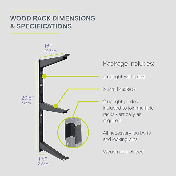 Delta Heavy Duty Wood and Lumber Storage Rack, Holds Up To 480 lbs - Easy to Install Mounted Rack With Steel Construction for Indoor & Outdoor Storage Solution For Garage, Basement & Pantry Cycle
